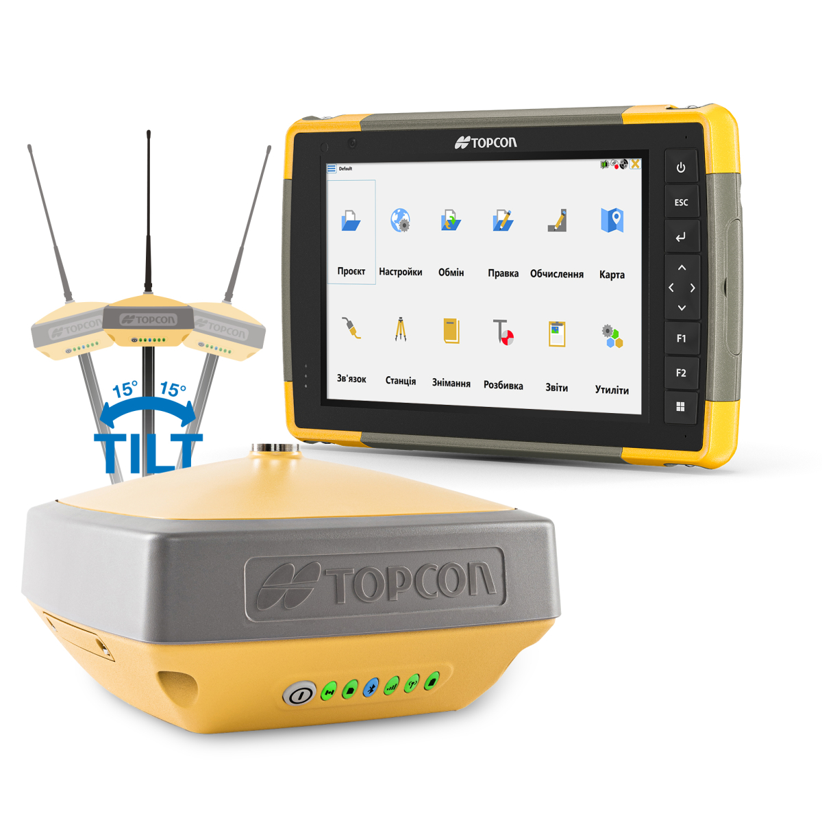 TOPCON HiPer VR - Комплект RTK з контролером FC-6400 та TOPCON Field + TILT