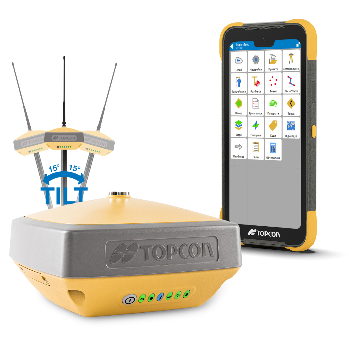 TOPCON HiPer VR  - Комплект RTK з контролером FC-700 та TOPCON Field + TILT