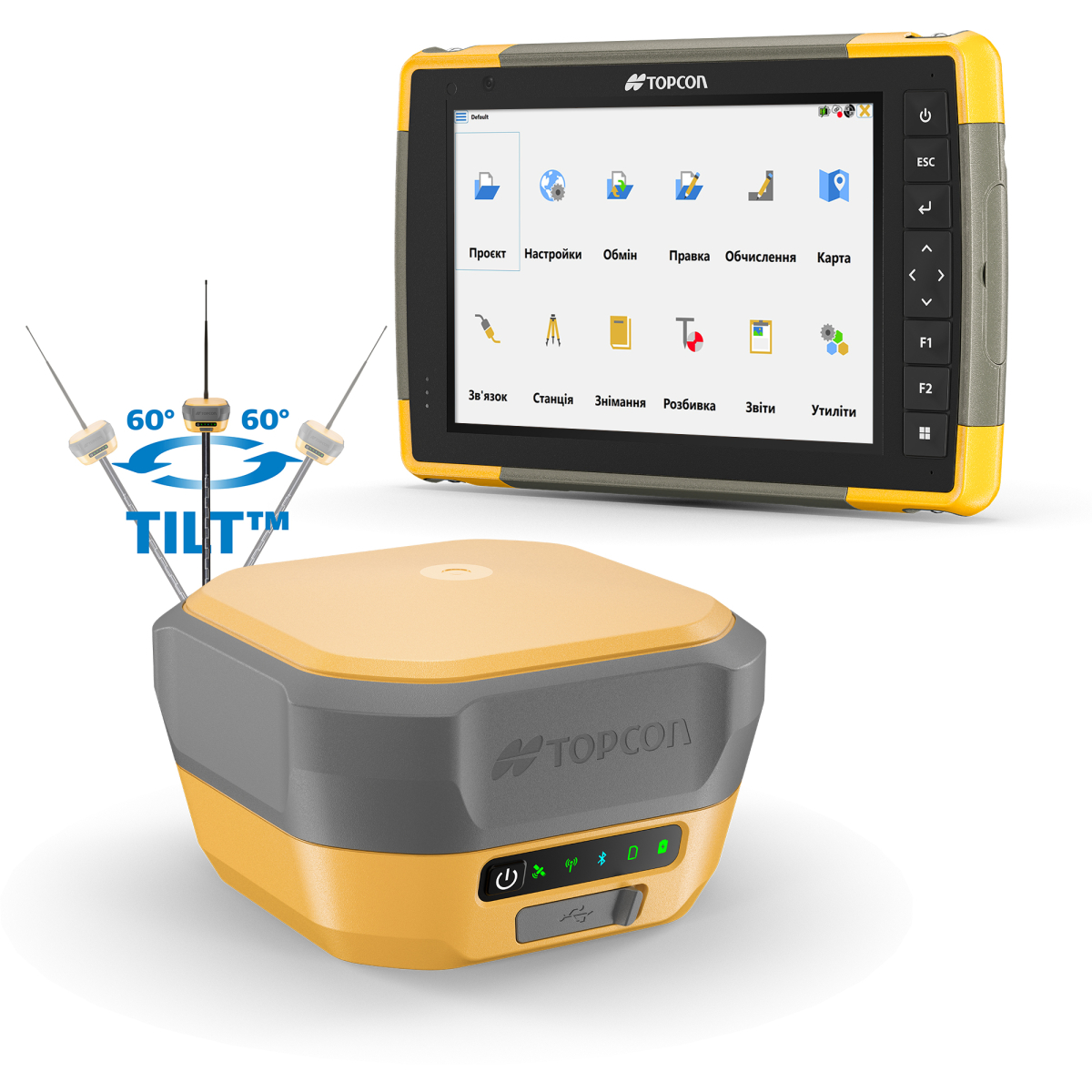 TOPCON HiPer XR  - Комплект RTK з контролером FC-6400 та TOPCON Field + TILT