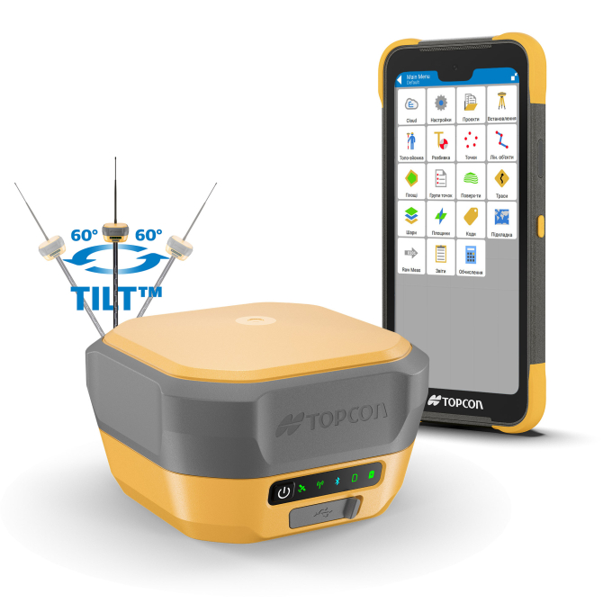TOPCON HiPer XR  - Комплект RTK з контролером FC-700 та TOPCON Field Mobile + TILT TOPCON HiPer XR  - Комплект RTK з контролером FC-700 та TOPCON Field Mobile + TILT