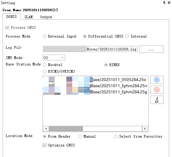 No RTK Settings